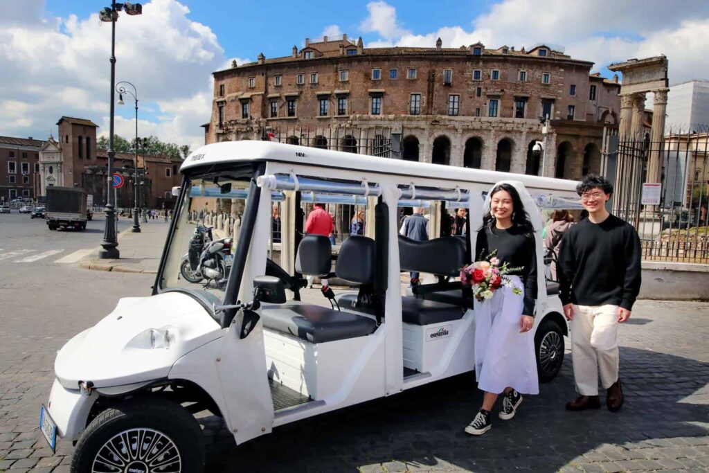 Tour of Rome in a 7 Seater Golf Cart ETuk Tours Rome