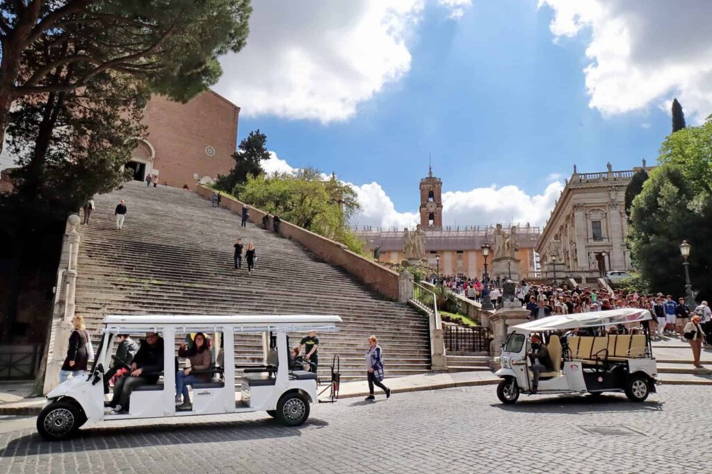 Tour of Rome in a 7 Seater Golf Cart ETuk Tours Rome