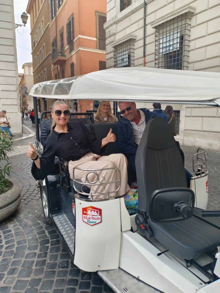 Rome Evening Tour by Golf Cart ETuk Tours Rome