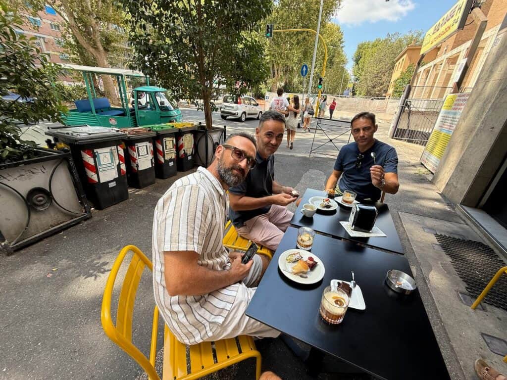 Private Piaggio Tour of Rome: Appia Antica and Food Experience ETuk Tours Rome