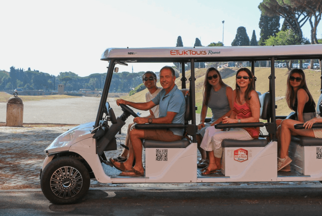 Rome Food Tour by Golf Cart ETuk Tours Rome