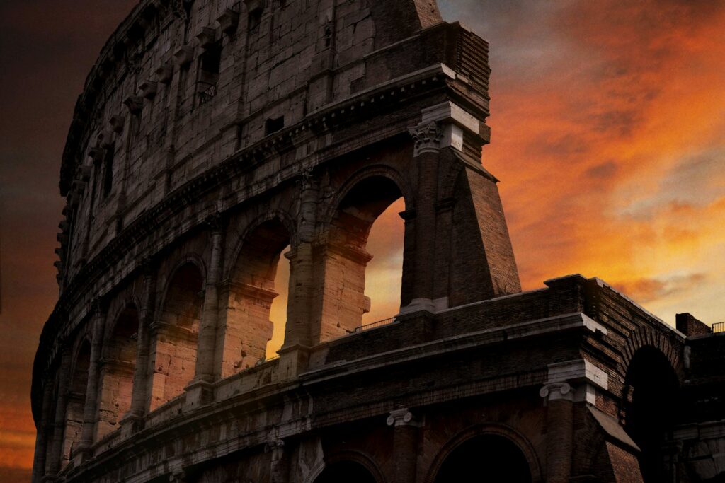 The Colosseum at golden hour